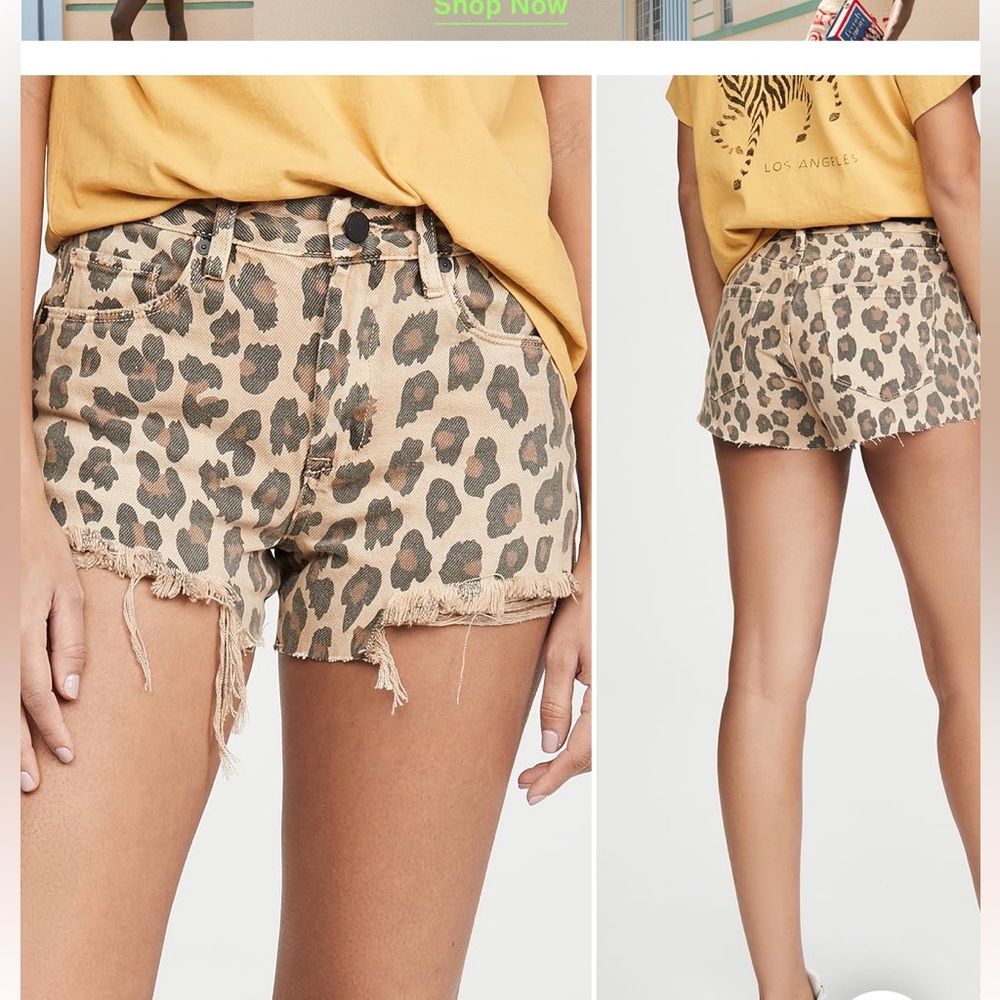 BLANKNYC STUBBORN LEOPARD SHORTS